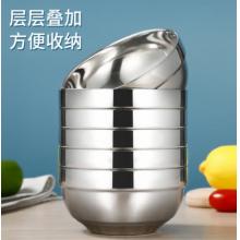 尚菲優(yōu)品（SFYP）304不銹鋼碗 13cm雙層加厚隔熱湯碗飯碗 耐摔耐用GD13-1