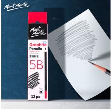 蒙瑪特(Mont Marte)5b素描鉛筆12支盒裝 美術(shù)繪畫炭筆速寫筆學(xué)生初學(xué)素描筆 練習(xí)寫生畫畫專用畫筆PNX0014
