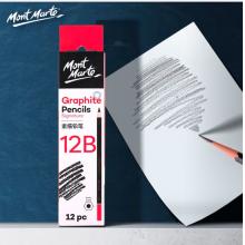 蒙瑪特(Mont Marte)12b素描鉛筆12支盒裝 美術(shù)繪畫炭筆速寫筆學(xué)生初學(xué)素描筆 練習(xí)寫生畫畫專用畫筆PNX0010
