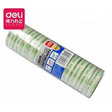 得力（deli）透明膠帶學(xué)生辦公桶裝膠帶手工diy膠紙膠帶寬1.2cm (12卷/筒)2筒裝 30014