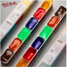 蒙瑪特(Mont Marte)6色丙烯顏料 新型連杯顏料30ml果凍丙烯顏料基礎(chǔ)色防水防曬不掉色丙烯顏料套裝PMHS0102CN