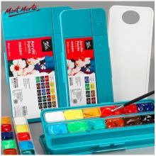 蒙瑪特(Mont Marte)12色丙烯顏料 盒裝30ml果凍丙烯顏料常用色丙烯顏料套裝涂鴉連杯顏料PMHS0104CN