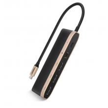 綠聯(lián) Type-C擴(kuò)展塢USB-C轉(zhuǎn)千兆網(wǎng)口轉(zhuǎn)換器USB3.0轉(zhuǎn)接頭分線器數(shù)據(jù)線拓展塢通用蘋果MacBook華為P30手機(jī)五合一