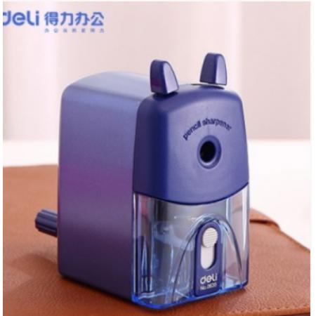 得力 （deli）0635 辦公卷筆刀手搖削筆機削筆器轉筆刀筆刨轉筆刀 黑色