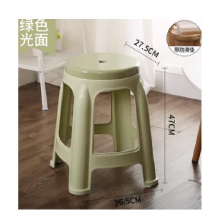 加厚塑料凳子 板凳雙色凳  47CM 北歐綠