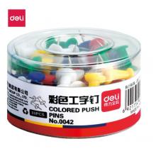 得力(deli)彩色工字釘 繪畫(huà)圖釘 80枚/盒*10盒裝 0042