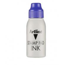 旗牌（Shachihata）Artline 辦公財務(wù)印章印臺印泥通用補(bǔ)充印油 50ml 藍(lán)色 ESA-2N