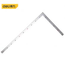 得力（deli）不銹鋼拐尺鋼角尺L型尺木工直角90度尺雙面刻度250x500mmDL7150
