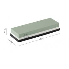 白玉剛硅膠底18*6*3cm 雙面磨刀石