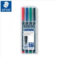 施德樓（STAEDTLER）記號(hào)筆速干油性筆光盤(pán)筆1.0mm 4色套裝 317WP4