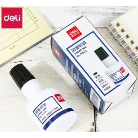 得力（deli） 回墨日期印年月日可調(diào)時間印章 生產(chǎn)日期打碼機(jī) 辦公用品 配套回墨印油-黑色