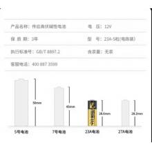 23A電池  大容量堿性電池 傳應(yīng)南孚 23A12V