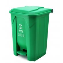 蘭詩（LAUTEE）YJ-50 新國標(biāo)腳踏垃圾桶 50L-綠色廚余垃圾