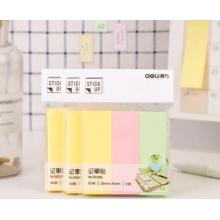 得力（deli）300張3色分條便利貼便簽紙 76*25mm記事貼 66306