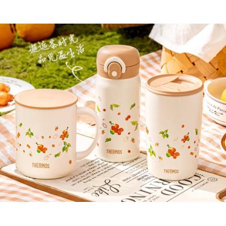 膳魔師（THERMOS）保溫杯415毫升咖啡杯男女情侶學(xué)生簡約水杯子 TCDP-400 WH（PM）