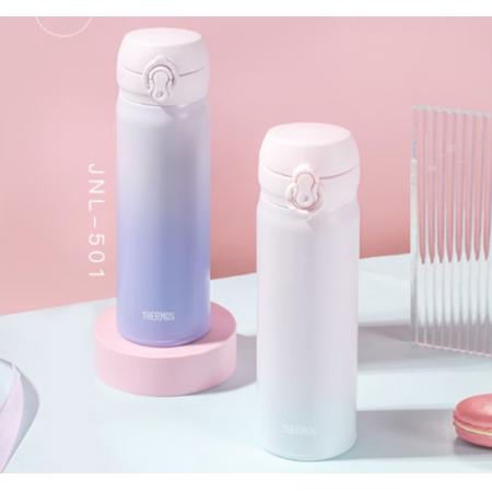 膳魔師（THERMOS）保溫杯500毫升男女士兒童學(xué)生保冷水杯子漸變色茶杯JNL-501 LP-G