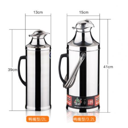 鹿牌 8磅（3.2L）鴨嘴/8個/箱 不銹鋼暖壺