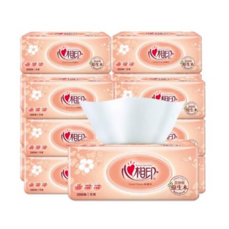 心相印200抽原生木漿抽紙dt200 1提3包 DT200