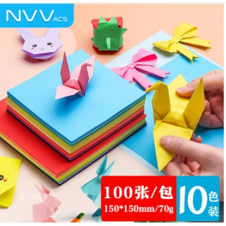 NVV  彩色折紙	正方形 15*15cm 100張/包