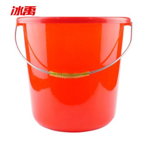 冰禹 紅色塑料小水桶（直徑23厘米*20厘米）