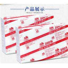 維達(dá)（Vinda） 三折擦手紙抽紙 商用商務(wù)酒店用紙抽紙巾衛(wèi)生紙200抽/1包 V2060