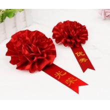 佳妍 光榮胸花 大紅花   綢緞胸花13#(光榮)