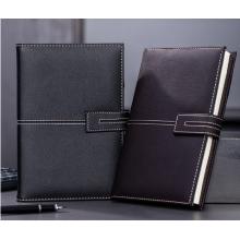 得力(deli)25K120張荔枝紋磁扣皮面本辦公用品 商務(wù)記事本日記本工作筆記本子文具 黑色3343