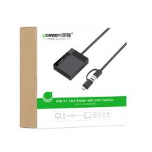 綠聯(lián)（UGREEN） USB3.0多功能讀卡器帶OTG SD/TF/CF/MS型手機(jī)相機(jī)內(nèi)存卡電腦 多功能高速讀取器多卡多讀 帶Type-C OTG款