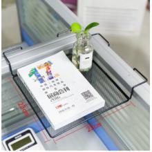 SKIDS 辦公桌置物架 桌面擱板陽臺轉(zhuǎn)角收納掛架 單層正方形架子黑色 文件夾收納盒資料