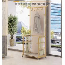 meyao 雨衣雨傘架	66*40*172cm 黑色不銹鋼托盤帶輪