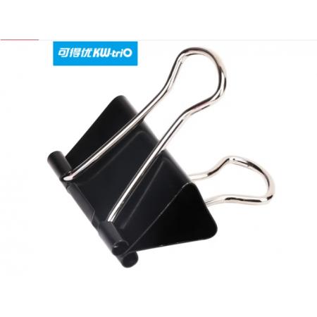 可得優(yōu)（KW-triO） 黑色長尾夾燕尾夾文件夾子