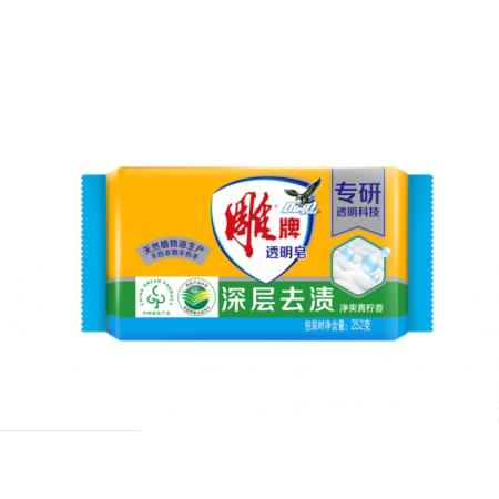 雕牌 青檸飄香透明皂/洗衣皂252g 深層去漬 肥皂36塊