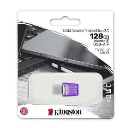  金士頓（Kingston）128GB Type-C USB3.2 Gen1 大容量手機(jī)U盤 DTDUO3CG3 雙接口設(shè)計(jì) 讀速200MB/s
