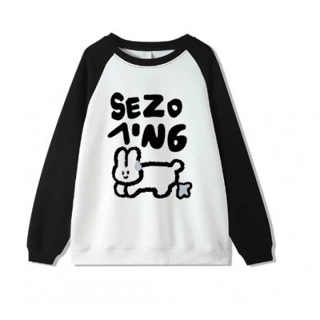 BABIBOY長(zhǎng)袖上衣 黑拼白灰 	XXL