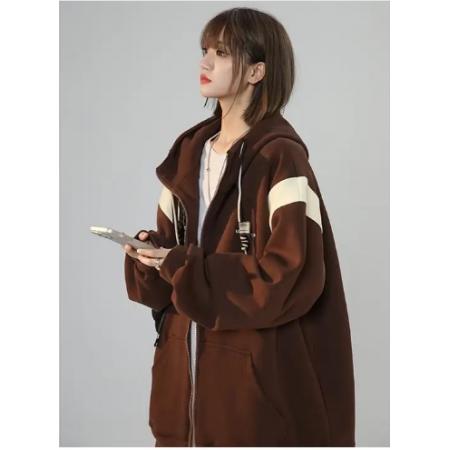 BABIBOY 開衫連帽衛(wèi)衣咖色 	XL