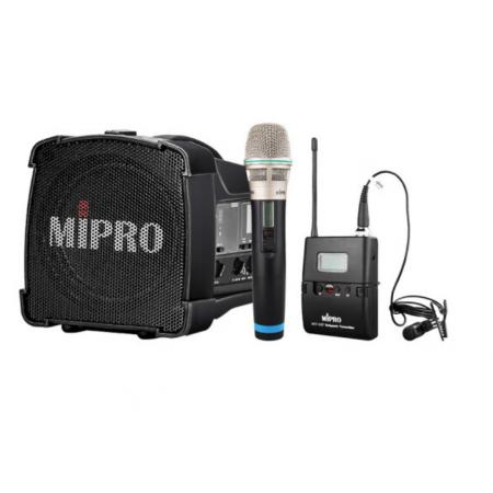 MIPRO咪寶MA-100SBII藍牙音響戶外移動便攜式小型音箱講解喊話擴音器帶話筒一體宣傳講話喇叭插卡可充電 配1手持1領(lǐng)夾話筒（二代）