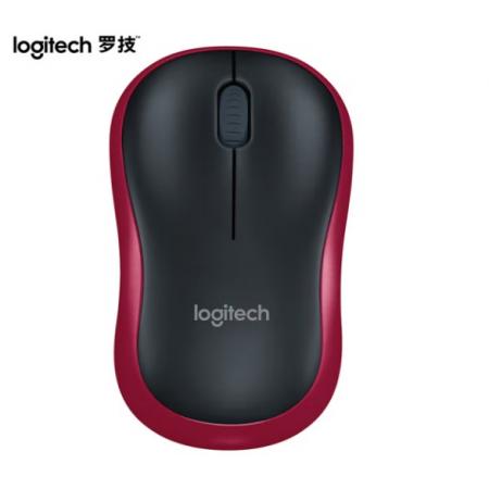 羅技（Logitech）M185鼠標(biāo) 無線鼠標(biāo) 辦公鼠標(biāo) 對稱鼠標(biāo) 黑色紅邊  帶無線2.4G接收器