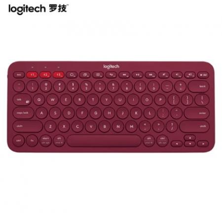 羅技（Logitech）K380 鍵盤(pán) 藍(lán)牙辦公鍵盤(pán) 女友 便攜超薄鍵盤(pán) 筆記本鍵盤(pán) 紅色
