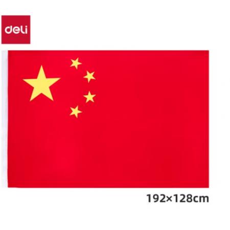 得力(deli)3號國旗/五星紅旗(128*192cm) 學校戶外門口店鋪商場室外馬路燈道旗國慶節(jié) 3223