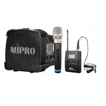MIPRO咪寶MA-100SBII藍牙音響戶外移動便攜式小型音箱講解喊話擴音器帶話筒一體宣傳講話喇叭插卡可充電 配1手持1領(lǐng)夾話筒（二代）