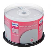 飛利浦（PHILIPS）DVD-R空白光盤/盤面可打印/刻錄盤 16速4.7G 可打印盤 桶裝50片