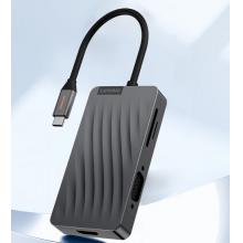 聯(lián)想（Lenovo）Type-C擴(kuò)展塢USB-C轉(zhuǎn)HDMI/VGA轉(zhuǎn)接頭USB3.0分線器4K投屏PD充電拓展塢適用小新蘋果筆記本電腦
