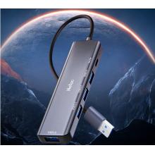朗科USB3.0分線器擴(kuò)展塢 高速4口集線器HUB拓展塢 筆記本電腦一拖多接口轉(zhuǎn)換器轉(zhuǎn)接頭延長線帶供電口