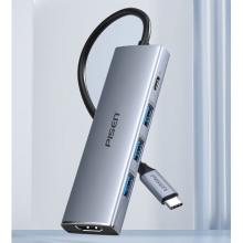 品勝 Type-C擴展塢 HDMI轉(zhuǎn)換器雷電4/3拓展塢 USB3.0分線器PD快充4K60Hz適用于macbook華為蘋果電腦15promax
