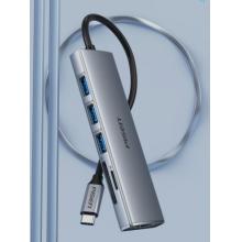 品勝Type-C擴展塢USB-C轉(zhuǎn)HDMI蘋果轉(zhuǎn)換器4K60Hz拓展塢轉(zhuǎn)接頭SD/TF讀卡器USB3.0分線器電腦手機平板通用六合一