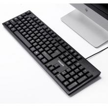 飛利浦（PHILIPS）SPT6234鍵鼠套裝 有線鍵盤(pán)鼠標(biāo) 防濺灑設(shè)計(jì) 商務(wù)辦公 筆記本電腦外接鍵盤(pán) USB鍵盤(pán) 黑色