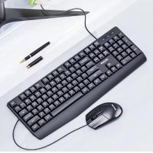 飛利浦（PHILIPS）SPT6237鍵鼠套裝 有線鍵盤鼠標 防濺灑設計 商務辦公 筆記本電腦外接鍵盤 USB鍵盤 黑色