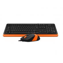 雙飛燕（A4TECH）F1010飛時(shí)代 鍵鼠套裝 有線鼠標(biāo)鍵盤套裝 筆記本電腦辦公外接薄膜鍵盤鼠標(biāo)套裝 活力橙
