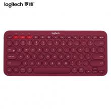羅技（Logitech）K380 鍵盤 藍(lán)牙辦公鍵盤 女友 便攜超薄鍵盤 筆記本鍵盤 紅色