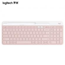 羅技（Logitech）K580 鍵盤 藍(lán)牙鍵盤 辦公鍵盤 便攜超薄鍵盤 筆記本鍵盤 平板鍵盤 茱萸粉